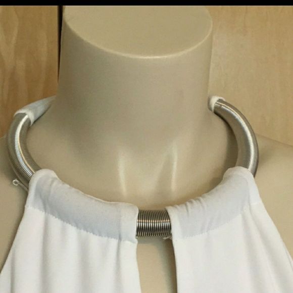 Laundry Segal Matte Jersey Gown w/ Necklac… - Picture 3 of 8